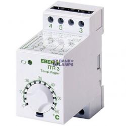 Temperature controller on mounting rail 0...60C, AC 230V, 1 changeover contact, potential free, 10 A