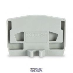 End Plate with Fixing Flange 4mm Light Gray