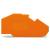 End and intermediate plate 1.5 mm thick orange