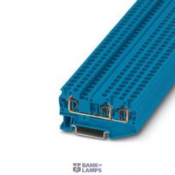 Feed-through terminal block ST 4-TWIN BU screw connection 4mm² blue