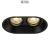 HORN 2 TURNO GU10 recessed, oval, matt black max. 2x 50W