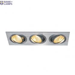 NEW TRIA 3 DL SQUARE Set, 3x6W, 2700K, 38°, alu brushed