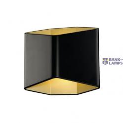 Wall Luminaire CARISO, LED 2, 7.5W LED, 3000K, Black/ brass