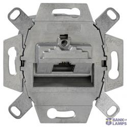 Cat.6A iso 1fach-Anschlussdose, geschirmt, mit abbrechbarem Metalltragring