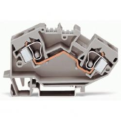 2-conductor through terminal block 10 mm² center marking gray