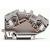 2-conductor through terminal block 10 mm² center marking gray