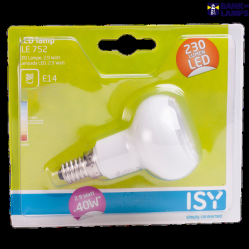 LED Bulb E14 2.9W R50 2700K 230lm CL ISY