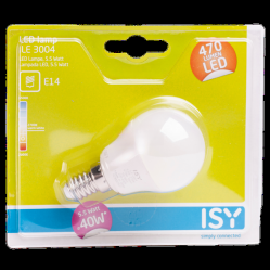 LED Bulb E14 5.5W P45 2700K 470lm FR ISY