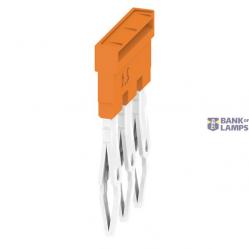 Cross-connector (terminal), Plugged, orange, 24 A, Number of poles: 3, Pitch in mm (P): 5.10, Insulated: Yes, Width: 13 mm