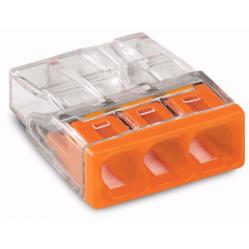 2273-203 PUSH WIRE® splicing connector; for solid conductors; max. 2.5 mm²