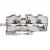 3-conductor through terminal block with push-button 16 mm² gray