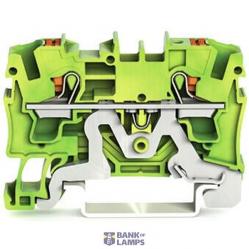 2-conductor ground terminal block