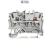 2-conductor through terminal block with push-button 2.5 mm² gray