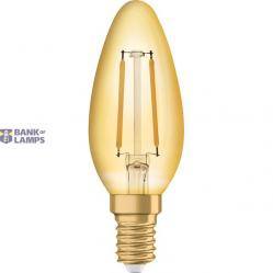 LED Bulb Filament E14 1.4W B35 2500K Gold Ledvance