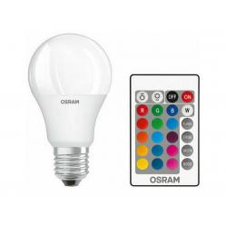 LED Retrofit RGBW lamps with remote control 9.4W 827 Frosted E27