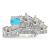 Multilevel installation tb with push-button 2.5 mm², gray