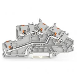 Multilevel installation tb with push-button 2.5 mm², gray