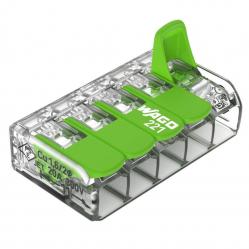 221-425 Splicing connector with levers; for all conductor types; max. 4 mm²