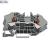 2-conductor supply terminal blocks for distribution boxes; with push-button; 16 mm²; side and center marking; for DIN-rail 35 x 15 and 35 x 7.5; Push-in CAGE CLAMP®; 16,00 mm²; gray