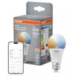 Smart LED lamp Matter A60 9W 827 230V E27 tunable white