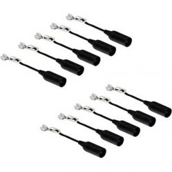Lampholder E14 plastic with fix. black (10pcs) 990014
