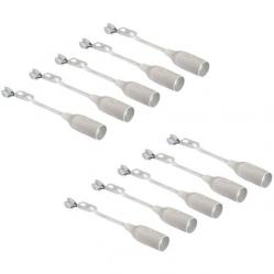 Lampholder E14 plastic with fix. white (10pcs) 990W14