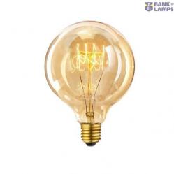 Globe Bulb E27, 40W, Rustic, G125