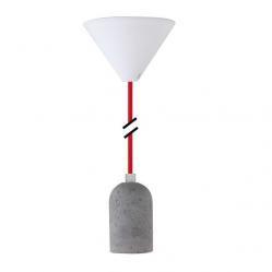 Lampholder E27 concrete Textile red PLB006 NC