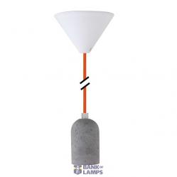 Lampholder E27 concrete Textile orange PLB008 NCC / LEDmaxx