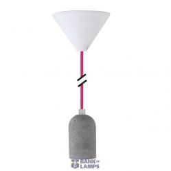 Lampholder E27 concrete Textile pink PLB009 NCC / LEDmaxx