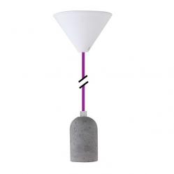 Lampholder E27 concrete Textile violet PLB010 NC