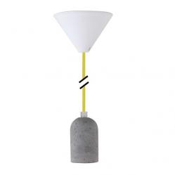 Lampholder E27 concrete Textile yellow PLB011 NCC / LEDmaxx
