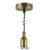Lampholder E27 met. Textile V1 bronze brown PLM007