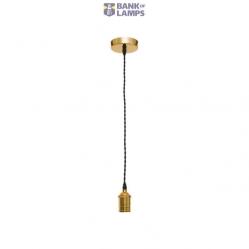 Lampholder E27 met. Textile V2 gold PLM011 LEDmaxx