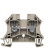 Passthrough terminal DIN 6mm grey
