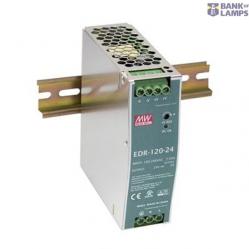 AC-DC Industrial DIN rail power supply; Output 24V at 5A; metal case 120W