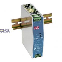 AC-DC Single output Industrial DIN rail power supply; Output 24Vdc at 3.2A; metal case 75W