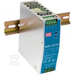 Single-Output Industrial DIN Rail Power Supply Output 24V DC at 5A, Metal case 120W