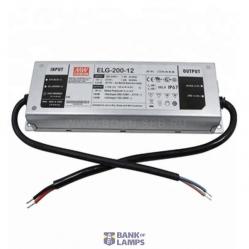 AC-DC Single output LED Driver Mix Mode (CV+CC) with PFC; Output 12Vdc at 16A; cable output 200W