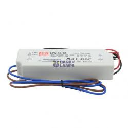 AC-DC Single output LED driver Constant Voltage (CV); Output 12Vdc at 3A; cable output 35W