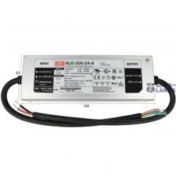AC-DC Single output LED driver Constant Power Mode with built-in PFC; Output 24Vdc at 8.3A; Metal housing design; IP67; Built-in potentiometer 200W
