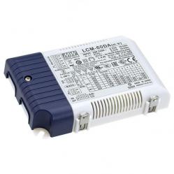AC-DC Multi-Stage LED driver Constant Current (CC); Modular output 0.5A/0.6A/0.7A/0.9A/1.05A/1.4A; Dimming with DALI & push; extra 12Vdc at 50mA 60W