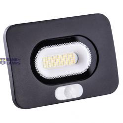 LED Floodlight 10W 4000K 1000Lm with PIR sensor IP64 RAL9005