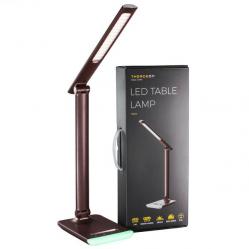 LED Table Lamp 7W Leather 2800K-6000K Dimmable USB 5V 2.1A + RGB Touch Light