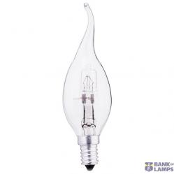 Halogen Lamp 18W E14 BA35 240V Candle Tailed Clear