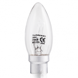 Halogen Lamp 28W B22d B35 240V Clear