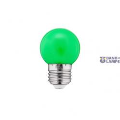 LED Color Bulb 1W E27 G45 240V 20Lm PC green