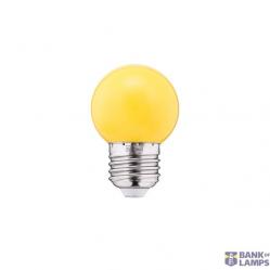 LED Color Bulb 1W E27 G45 240V 55Lm PC yellow