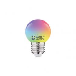 LED Color Bulb 1W E27 G45 240V 55Lm PC RGB
