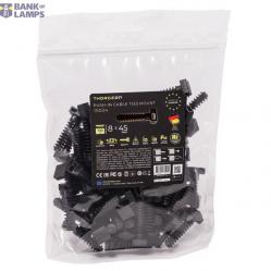 Screw Saddle Cable Support 8x45 black (100 pcs)